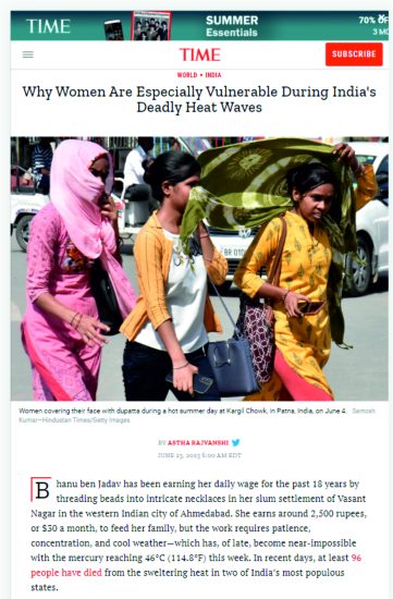 Why Women Are Especially Vulnerable During India’s Deadly Heat Waves