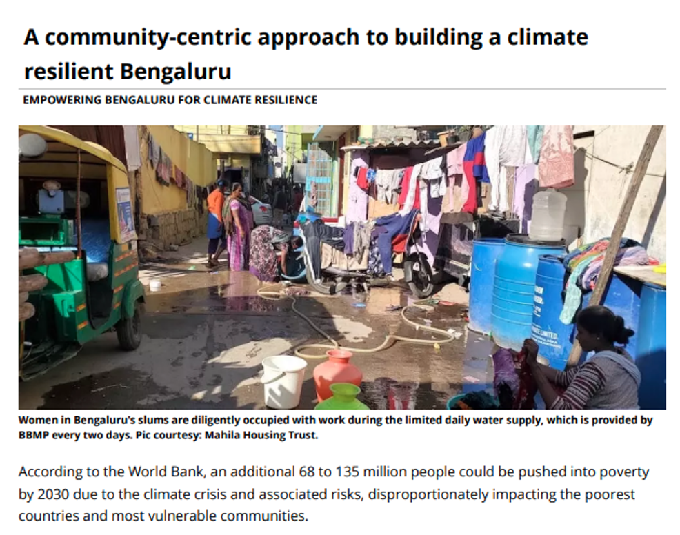 A community-centric approach to building a climate resilient Bengaluru