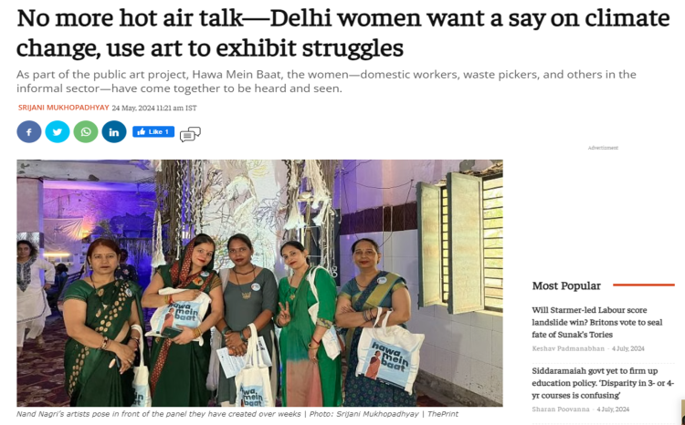 No more hot air talk—Delhi women want a say on climate change, use art to exhibit struggles