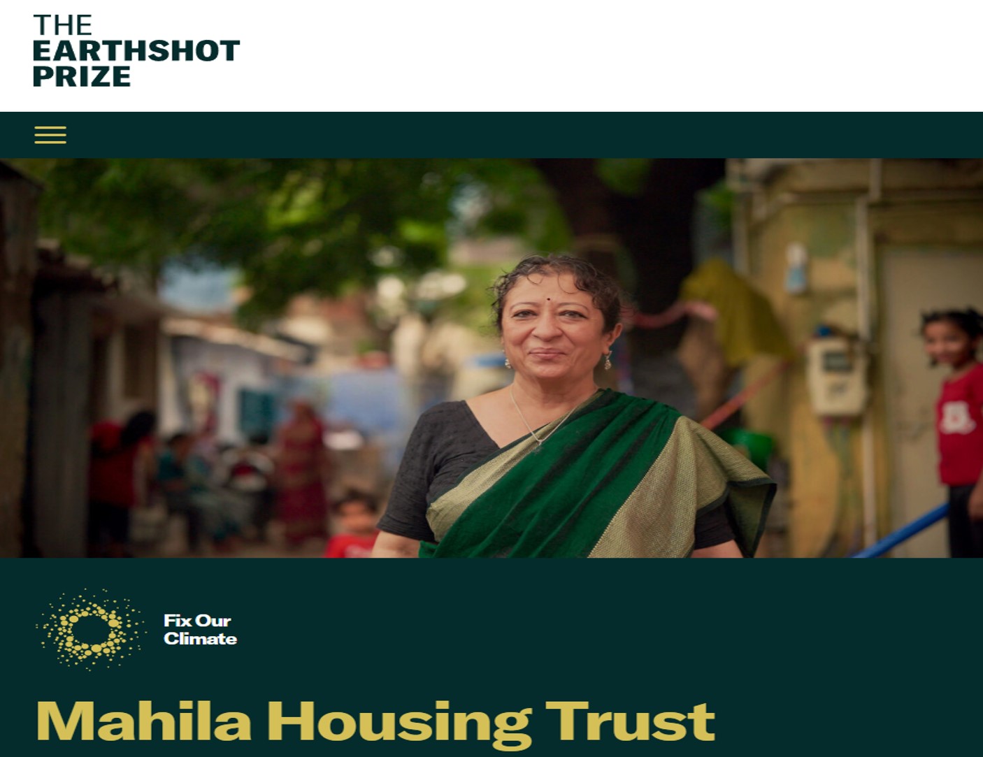 Mahila Housing Trust is a Finalist to The EarthShot Prize 2026