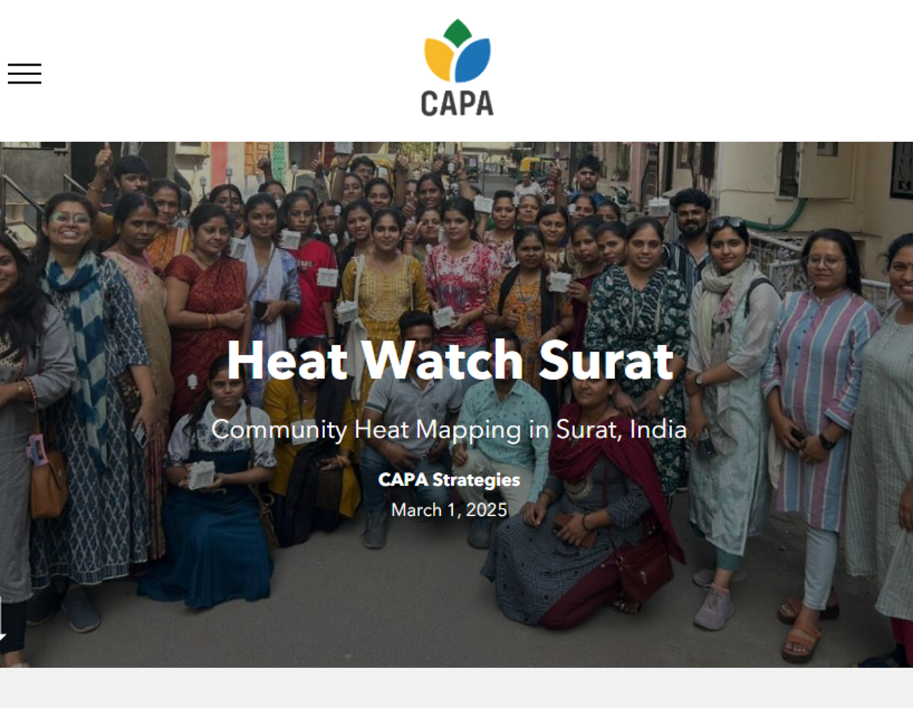 Women-led heat mapping campaign in Surat, India.